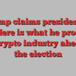 Trump claims presidential win. Here is what he promised the crypto industry ahead of the election