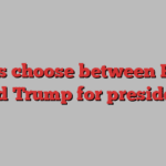 Voters choose between Harris and Trump for president