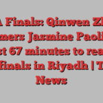 WTA Finals: Qinwen Zheng hammers Jasmine Paolini in just 67 minutes to reach semi-finals in Riyadh | Tennis News