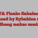 WTA Finals: Sabalenka stunned by Rybakina after Zheng makes semis