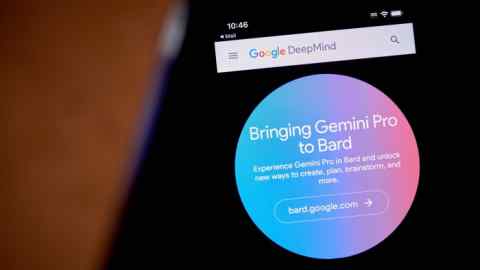 The Google DeepMind website on a smartphone