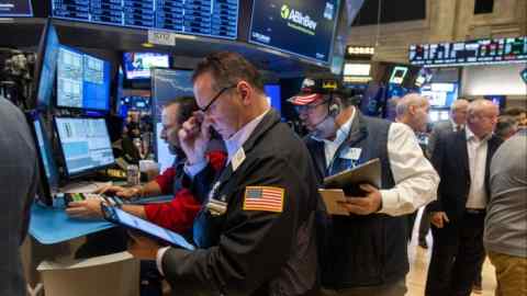 Traders at the New York Stock Exchange in New York, US on November 6 2024