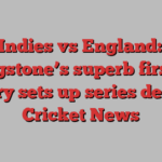 West Indies vs England: Liam Livingstone’s superb first ODI century sets up series decider | Cricket News