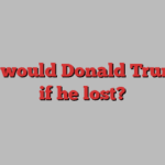 What would Donald Trump do if he lost?