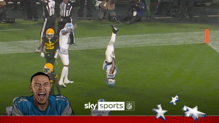 Best celebration ever?! Lions touchdown followed by a headstand!